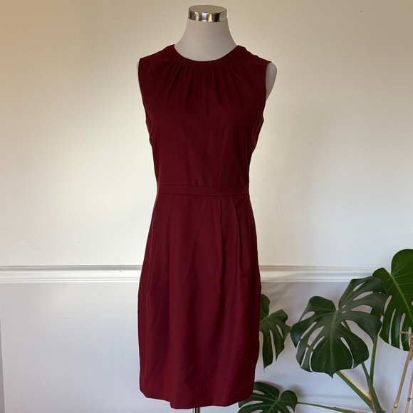 J. Crew Dresses & Skirts - J. Crew Burgundy Wool Sleeveless Dress 6 NWT